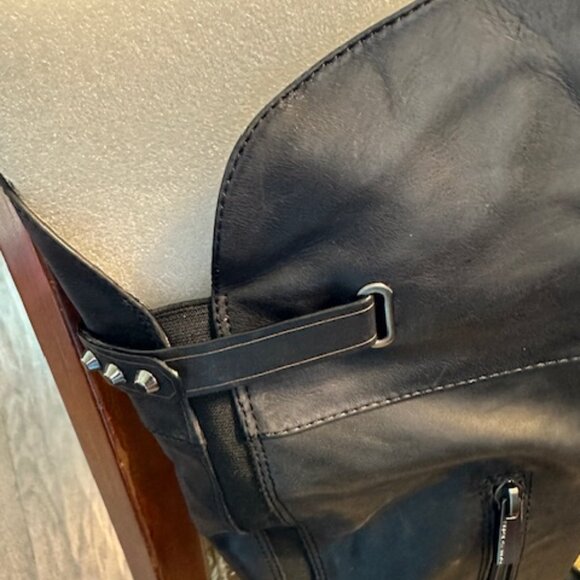 VINCE CAMUTO BLACK VC-BEATRIX STYLE KNEE HIGH BOOTS WITH SIDE ZIP - SZ 7 - Picture 5 of 7